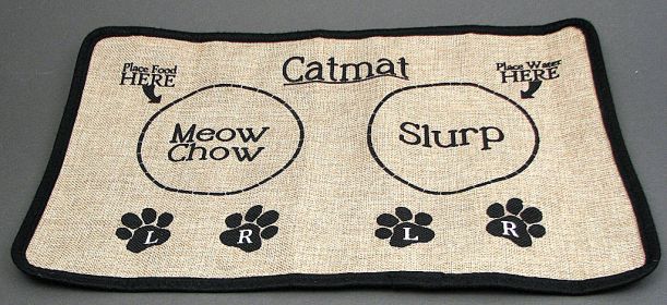 Burlap Cat Placemat