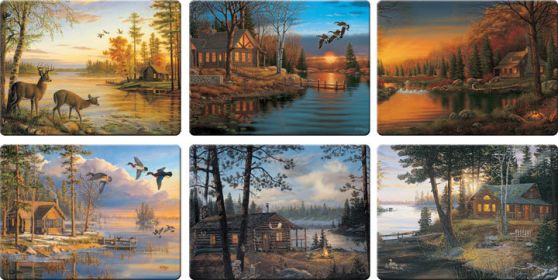 Cabin Scenes Cutting Board Assorted Priced Each