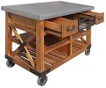 Kailey Kitchen Cart; Antique Oak YF