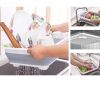 1pc Dish Drying Rack; Foldable Dish Rack For Kitchen Counter; Large Dish Drainers Utensil Holder For Soup Bowls; Dinner Plates