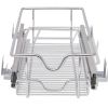 Pull-Out Wire Baskets 2 pcs Silver 11.8"