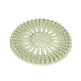 Bathroom Hair Sink Filter Floor Drain Strainer Water Hair Stopper Bath Catcher Shower Cover Clog Kitchen Sink Anti-blocking (Color: green)