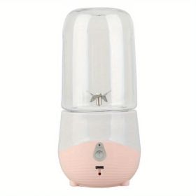 Portable Juicer Household Fruit Small Charging Mini Electric High Temperature Resistant Cup Body Juicer (Color: Pink)