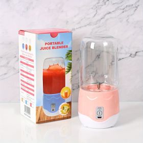 1pc Wireless Juicer Portable Household Mini Fruit Juicer Cup USB Electric Outdoor Small Juicing Cup (Color: Pink)