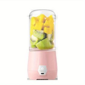 New Portable Charging Small Juicer; Students Home Multifunctional Juice Cup Gift (Color: Pink)