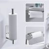 Paper Towel Holder Under Cabinet, Adhesive Stailess Steel Paper Towel Rolls Holder Wall Mount for Kitchen Bathroom