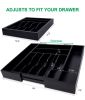 Adjustable Expandable Kitchen Utensils Drawer Organizer  For Bamboo Flatware Organizer